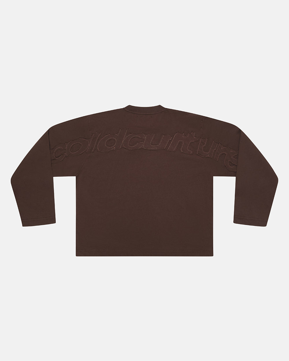 DISTRESS GEBRÄCHTIGE LANGARM T-SHIRT BROWN