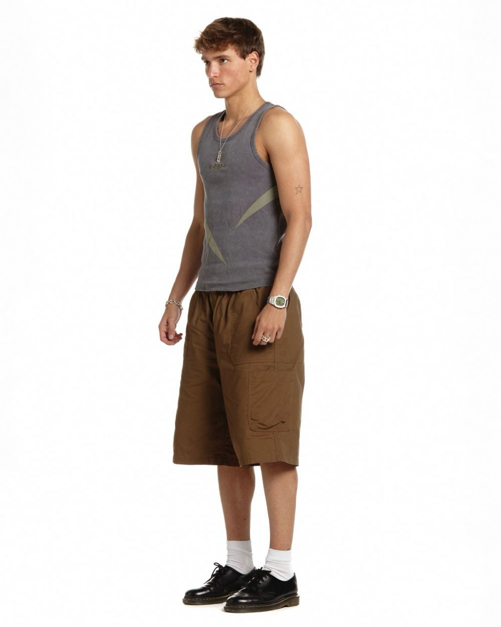DOPPELTE HOSIEN SHORTS QUARTZGRAU
