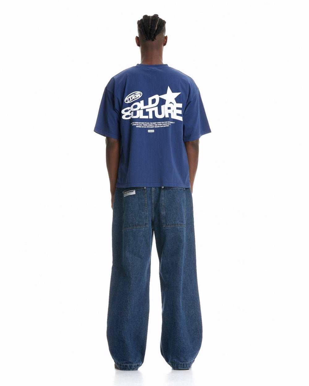 DOWN TO LUCK TEE HELLBLAU