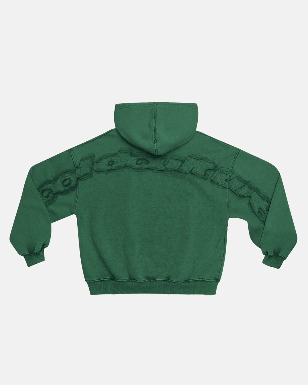 DISTRESS GEBRÖCKELTER HOODIE GRÜN
