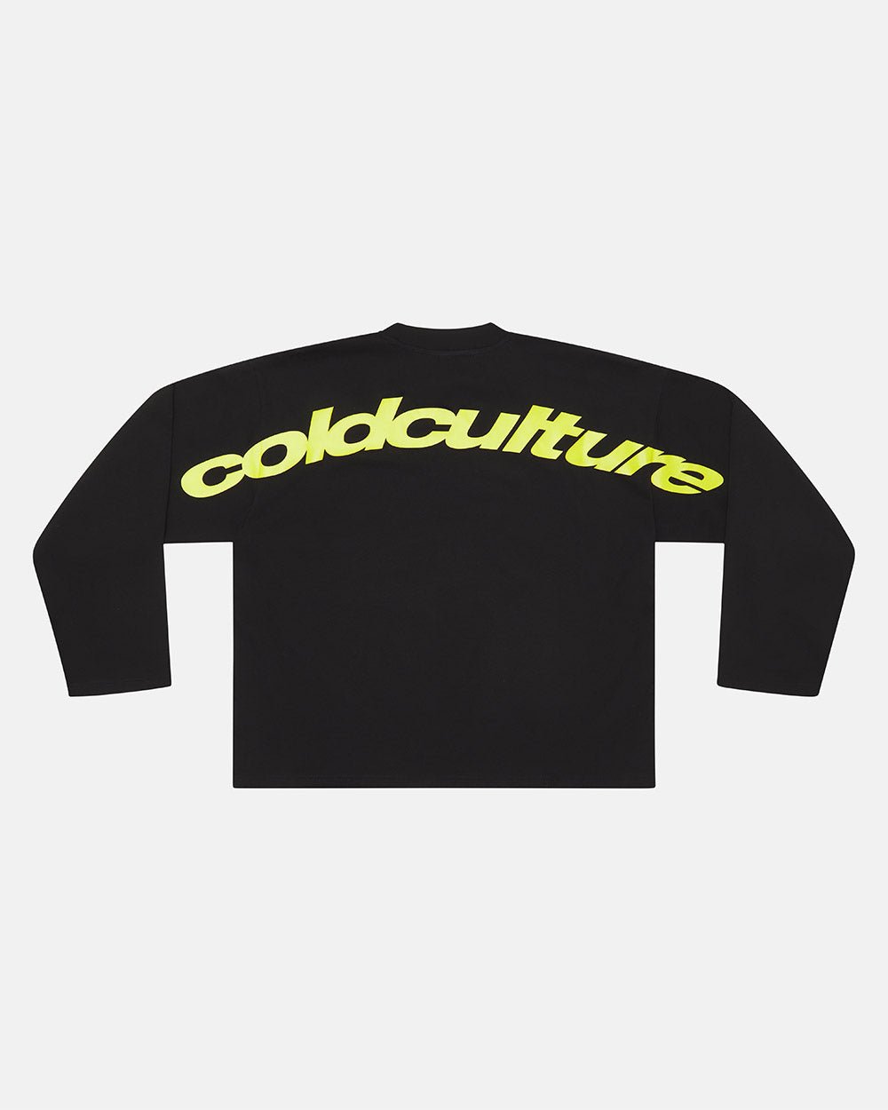 GEKURVTE LANGARM T-SHIRT SCHWARZ