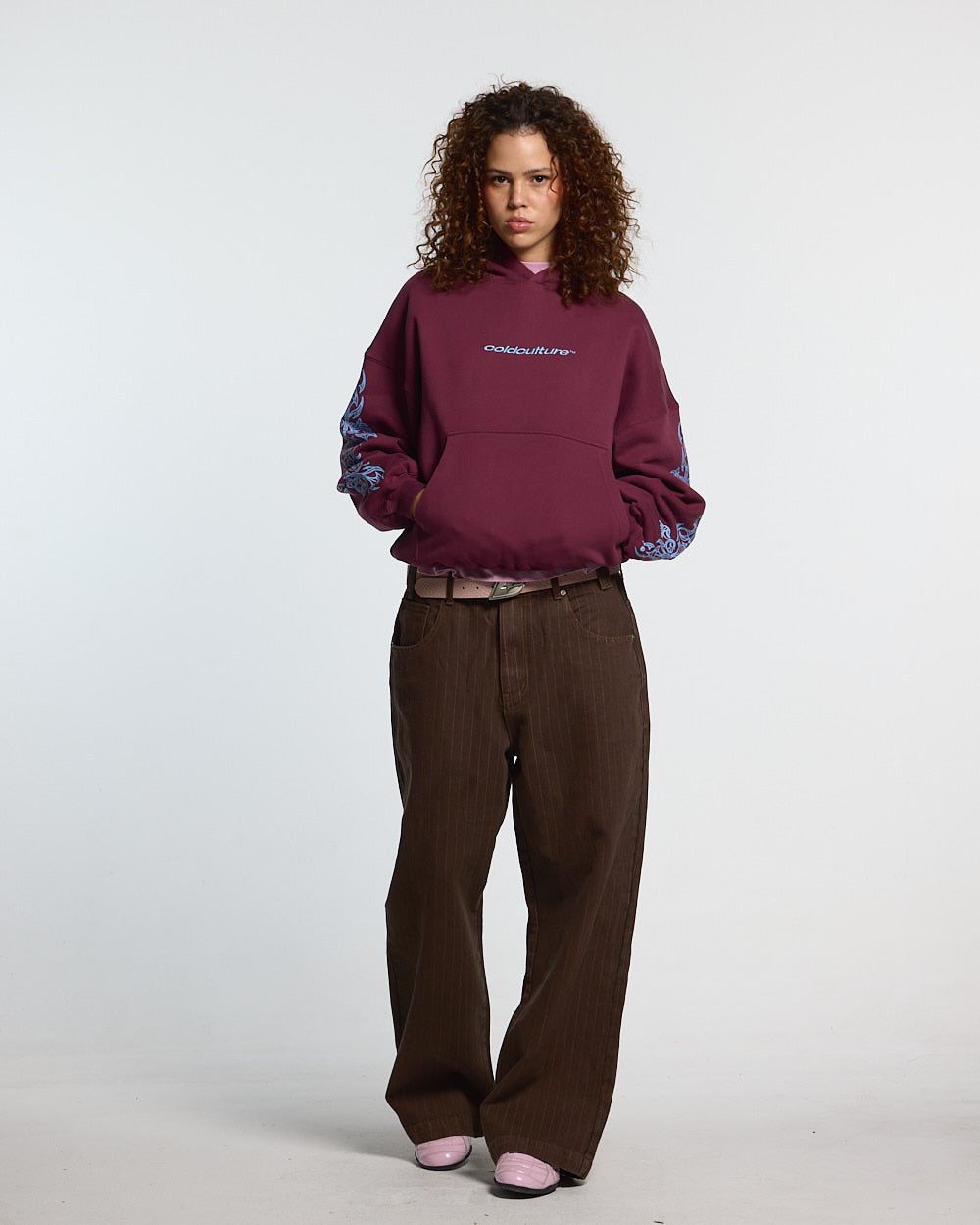 TRIBAL HOODIE BURGUNDY